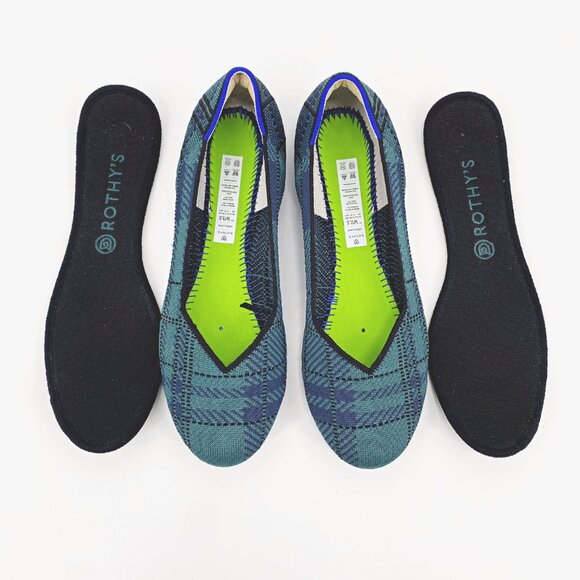 Rothy's The Flat in Pine Plaid - Picture 7 of 11